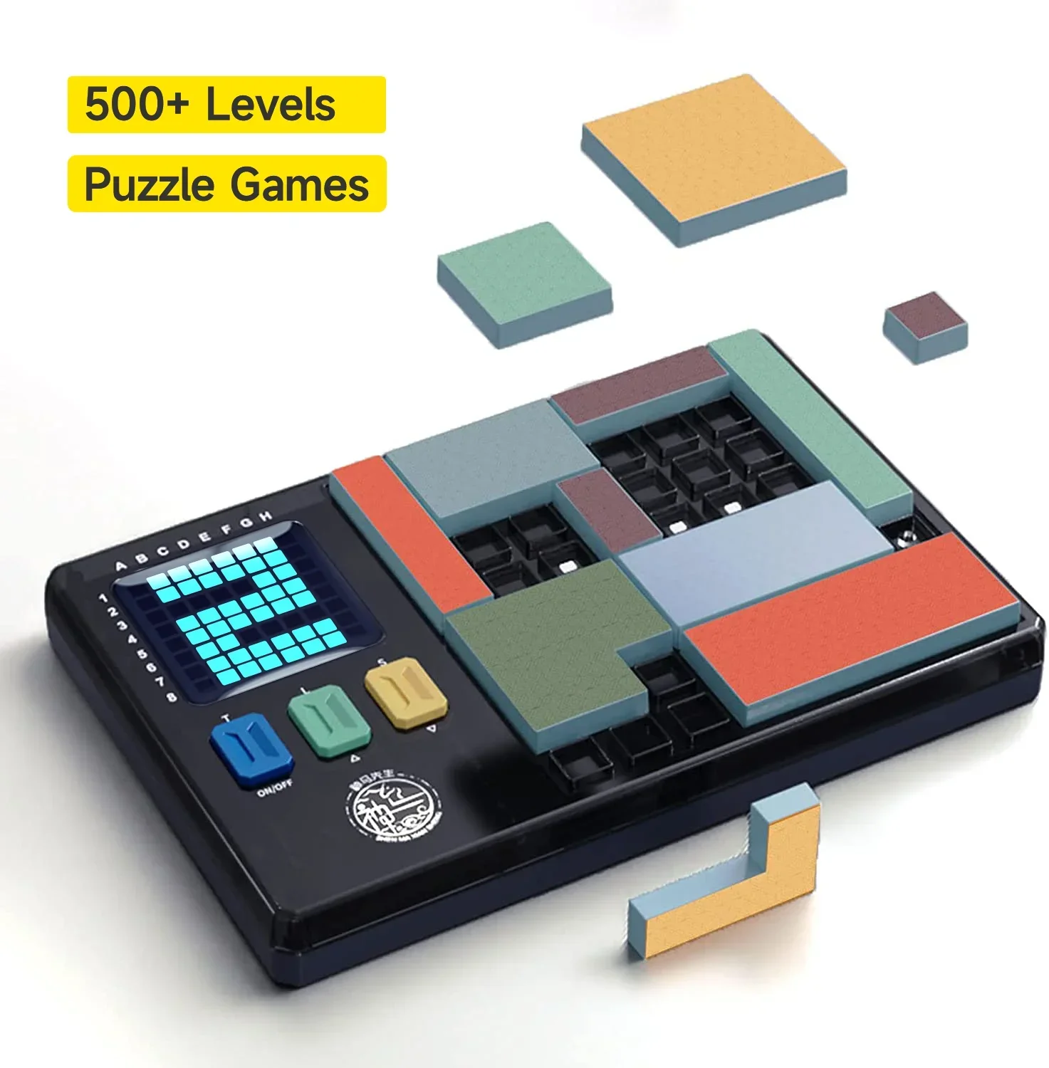 Blocks Puzzle Games, Electronic Brain Games Handheld with 500+ Levels, Perfect Brain Teaser Puzzles, STEM Gift, Road Trip Toys