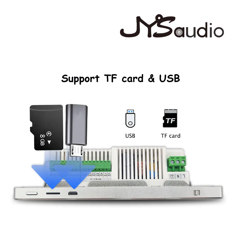 Home Audio Versterker Smart Wifi Bluetooth Versterker 7Inch Touchscreen Android 8 Channel * 20W Ingebouwde Yamaha Amp Voor Residentiële