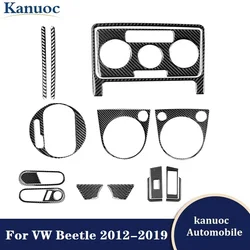 Carbon Fiber Black Stickers Car Interior Decorative Accessories For Volkswagen VW Beetle 2012 2013 2014 2015 2016 2017 2018 2019