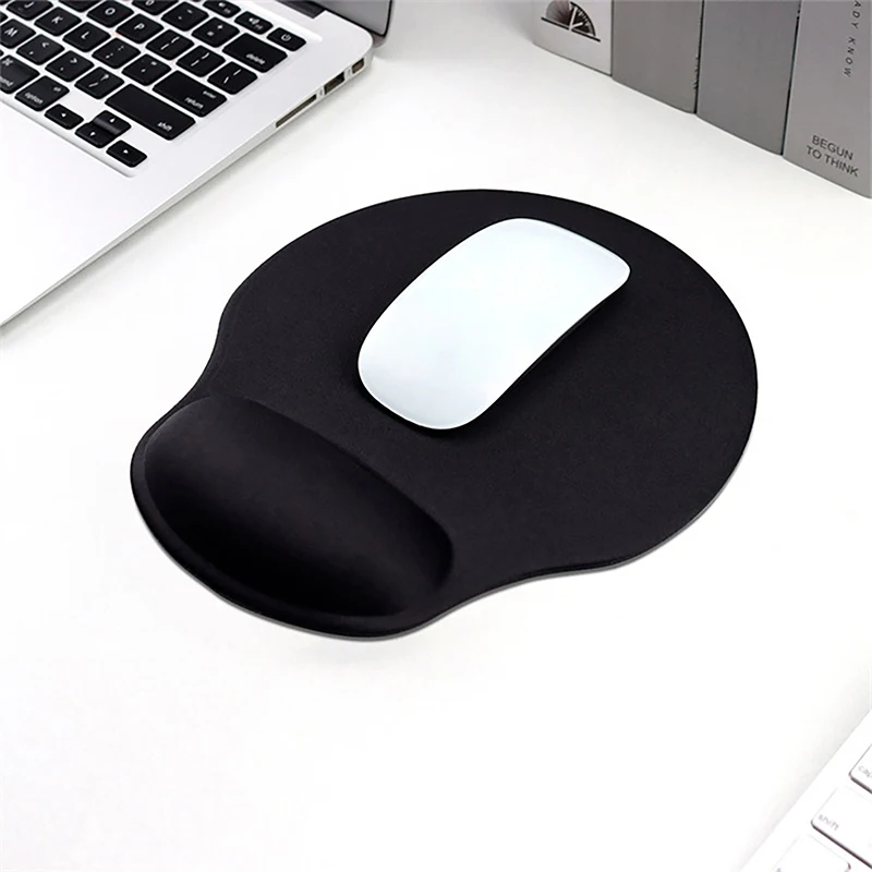 Mouse Pad preto com Wrist Rest Pad, Anti-Slip Gaming Mousepad, Mouse Mat, PC, Laptops, Acessórios de teclado