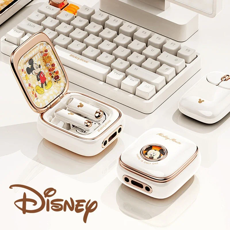 Disney Q7 ceramiczna tekstura Mini Bluetooth słuchawka hi-fi dźwięk sporty bezprzewodowe wodoodporne słuchawki długi czas czuwania redukcja szumów