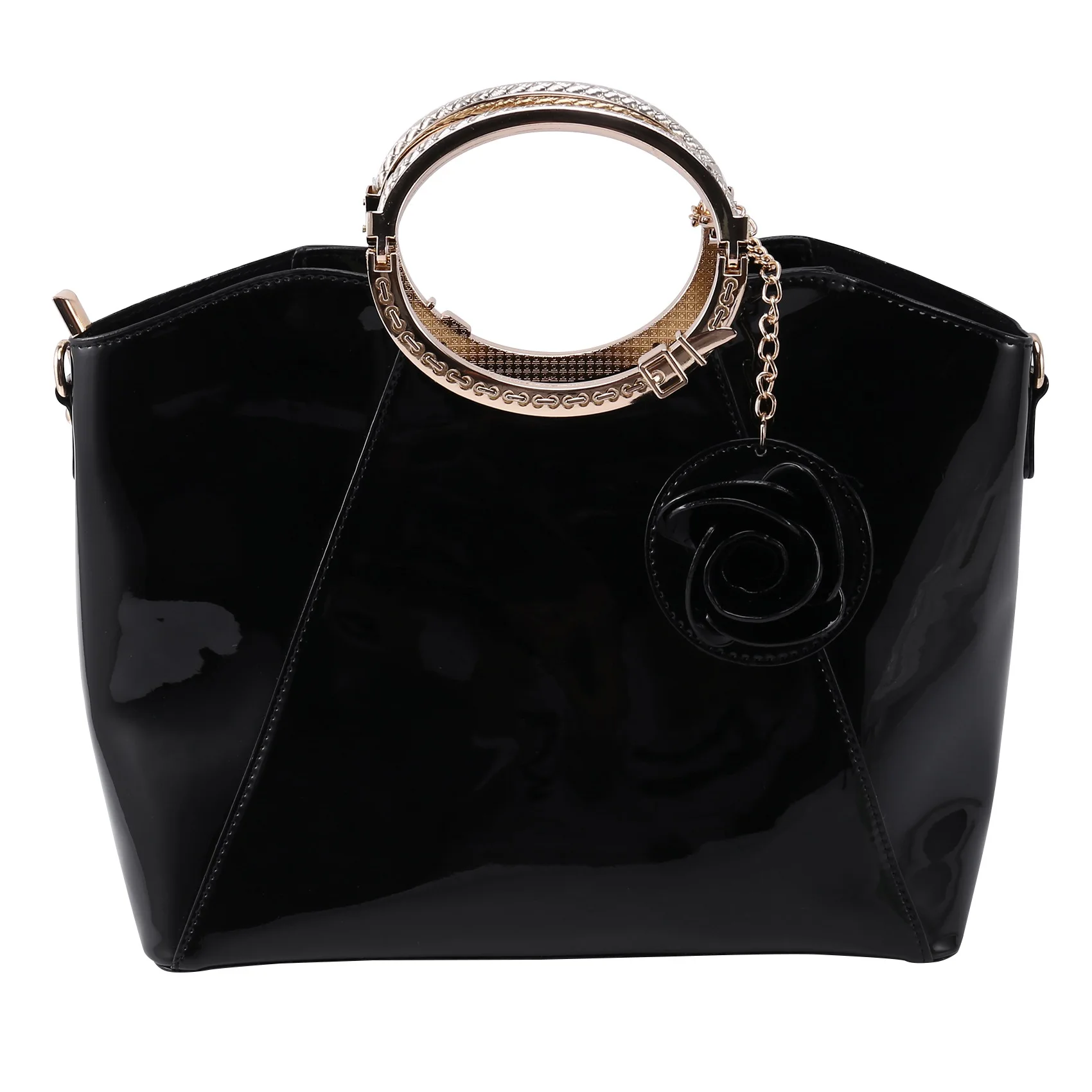

Women's Handbags Fashion High Capacity Patent Leather Casual Crossbody Top-Handle Shoulder