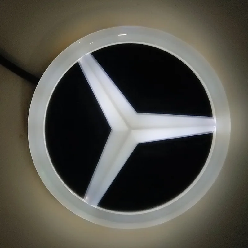 9.5cm Car Rear Trunk Emblem ABS LED Badge Light Accessories for Mercedes Benz S350 S300L S A B C E Class GLA GLK ML GL GLC GLE