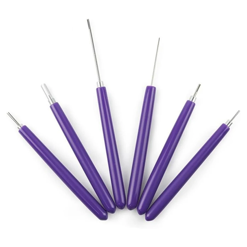 6 Pcs Paper Quilling Tools Slotted Kit Stainless Steel Paper Quilling Pin Tool DIY Paper Card Making Project Tool-AT81