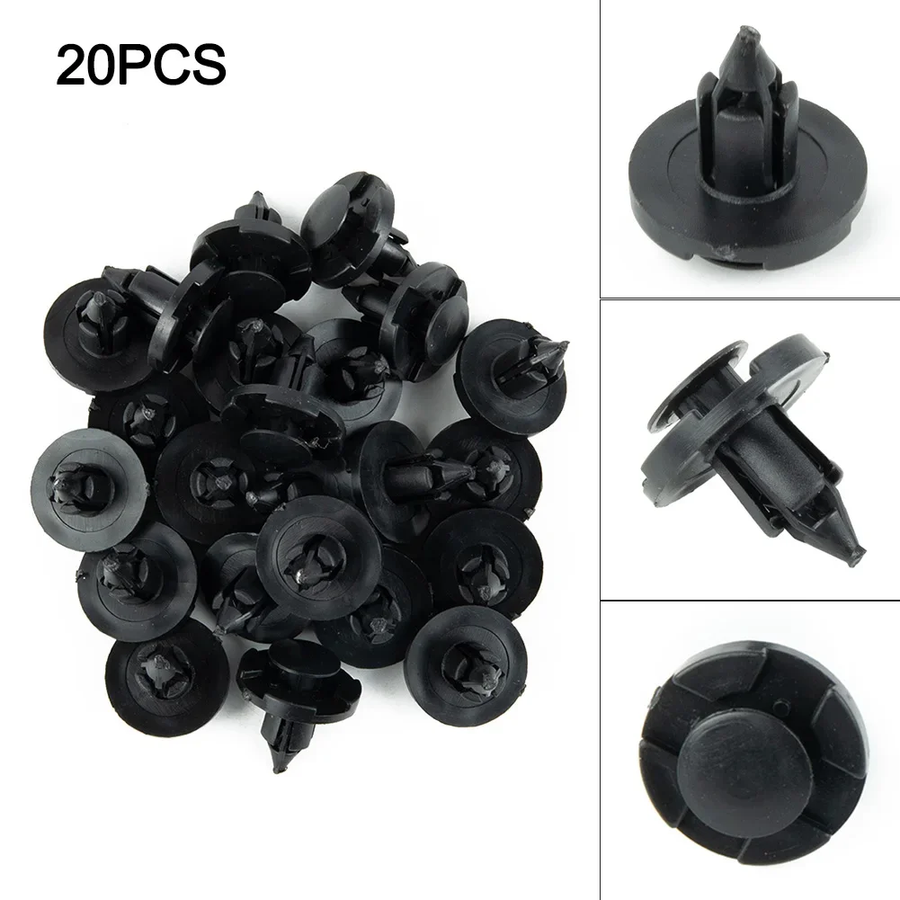 

Mud for Nissan Caravans Flaps Rivets Retainer Clips Bumper Push Black High Quality Buses Trunk 20pcs Car Plastic