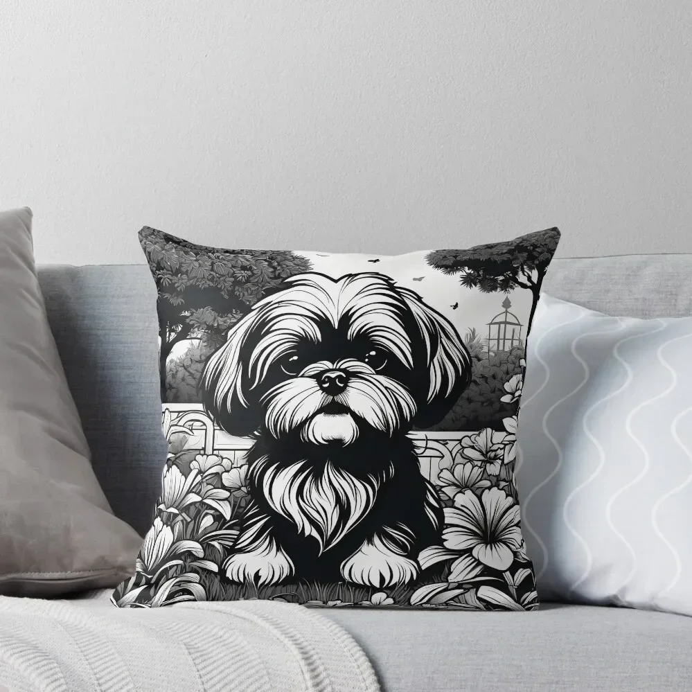 

Shih Tzu in the Garden Throw Pillow anime girl Decorative Cushion pillow pillowcase pillow