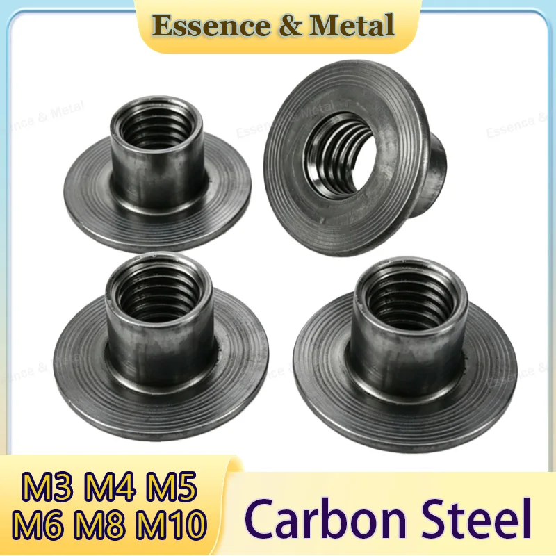Carbon Steel Round Base Screw in Tee Nut Mounting Fitting Fastener Through Hole Flange Insert Female Thread M3 M4 M5 M6 M8 M10