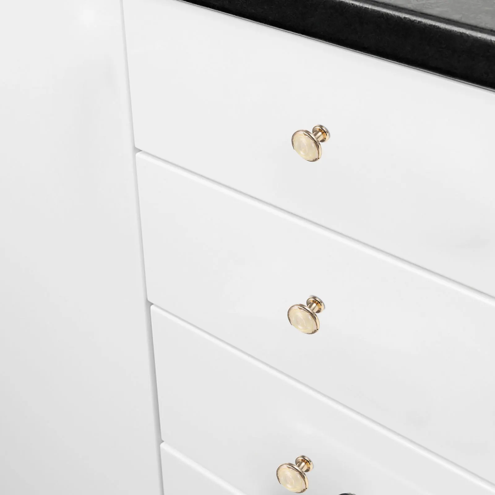 

10 Sets Cabinet Door Handle Knob Drawer Pulls Round Simple Zinc Alloy Furniture