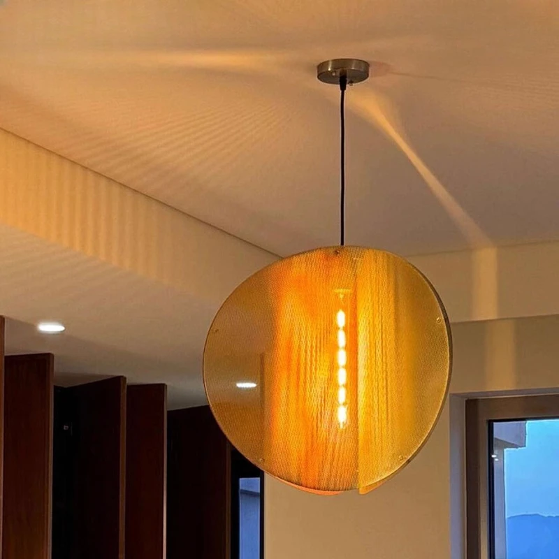 Italian Rotundity Electroplating Wrought Iron LED Pendant Light Personality Living Room Bedroom Restaurant Kitchen Hanging Lamp