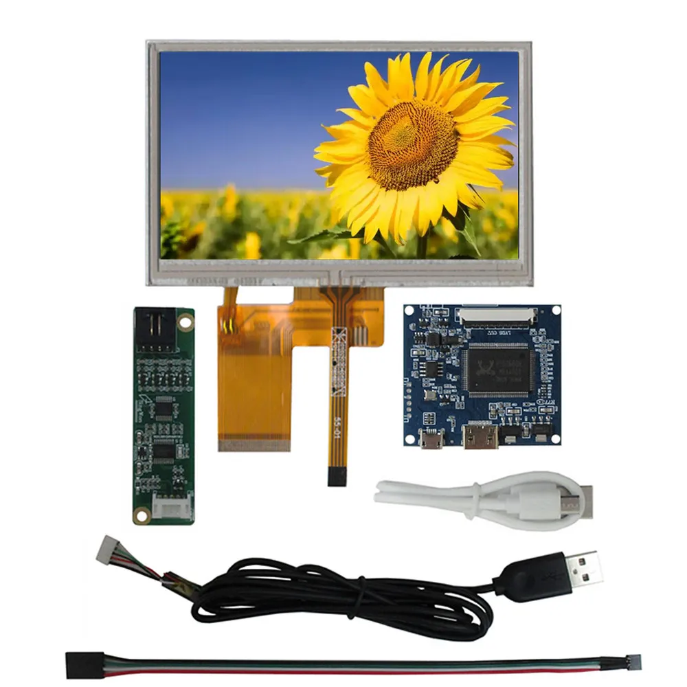 

4.3-inch 480x272 LCD touchscreen display kit audio driver HDMI-compatible with Raspberry Pi 4B/3B+/3B/Zero