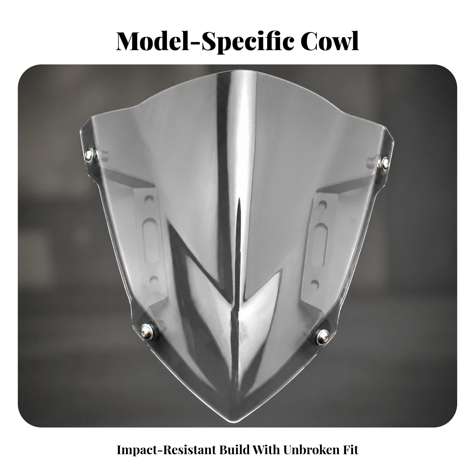 Motorcycle Windshield with Mount Bracket Sporty Motorcycle Windshield Windproof Scratch-Resistant for Motorcyclists