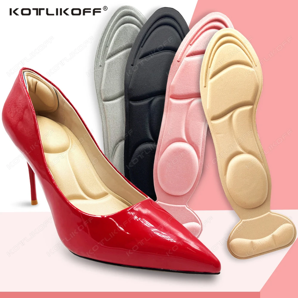 

1 Pairs Women's Fashion Insoles Breathable Comfortable Slow Rebound Self-Adhesive Anti Wear Heel High Heeled Shoes Accessories