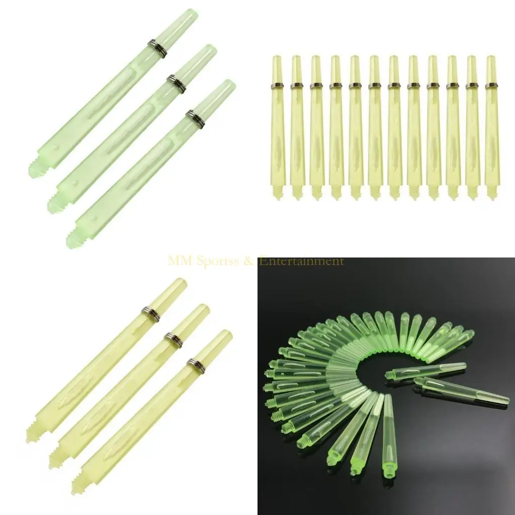 

12Pcs Clear Plastic Darts Shafts with Rings 2BA 4.5mm Screw Thread Darts Shafts