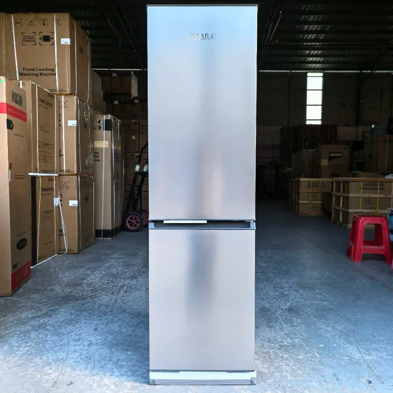Upright Free Standing Double Door Bottom Freezer Fridge EU Standard A+ Energy Saving 230L for Home Double Door 220V 50/60HZ