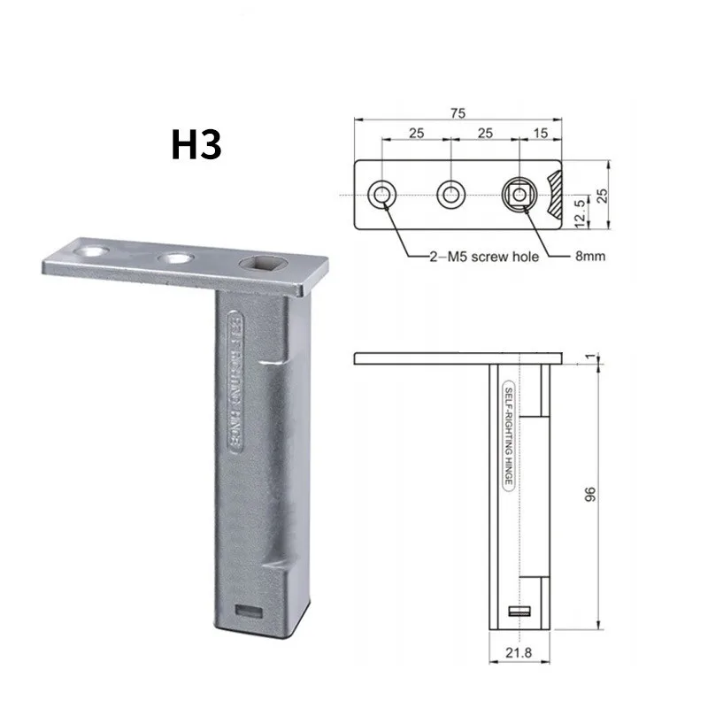 Refrigerator Door Accessories Rebound Automatic Door Closer   Hinge Positioning Freezer Door Shaft Stainless Steel Hinge