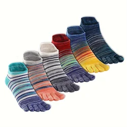 Men's Five Finger Socks Breathable Comfortable High Quality Fashion Five-Toe Split Outdoor Sports Sock Soft Colorful Casual Sox