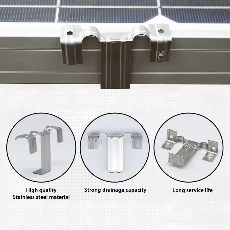 10/20Pcs 30/35mm Rustproof Solar Panel Water Pipe Clamp Stainless Steel for Outdoor Solar Panel Replacement Projects