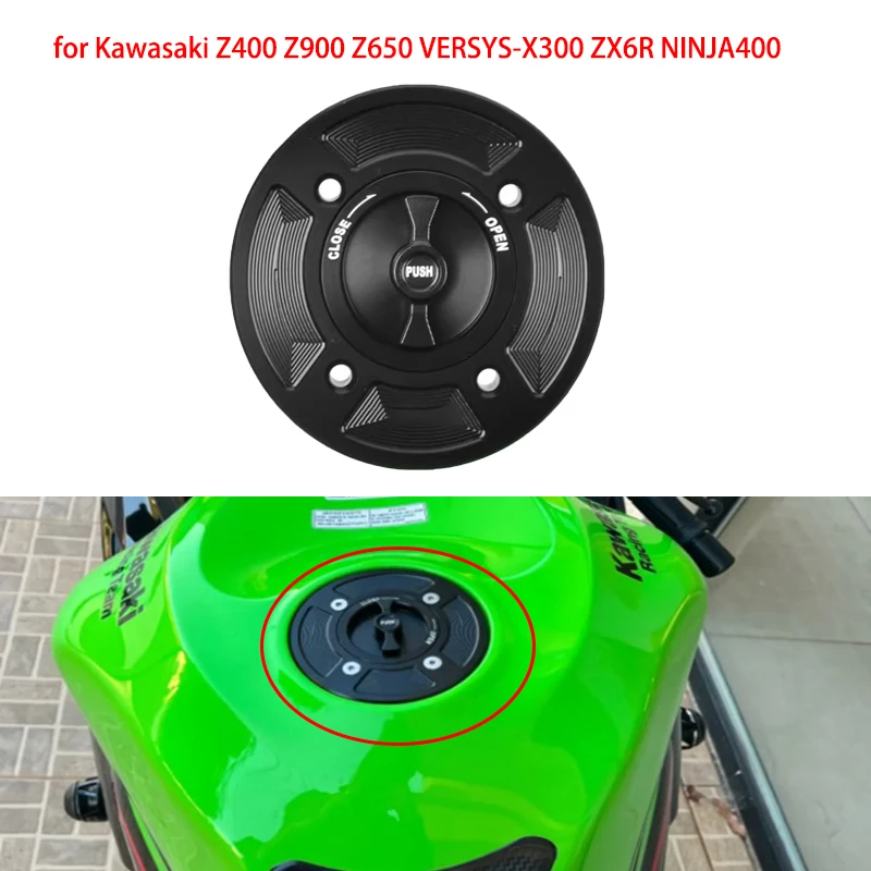 

Motorcycle accessories for Kawasaki Z400 Z900 Z650 VERSYS-X300 ZX6R NINJA400 Modified quick-remove fuel tank cover