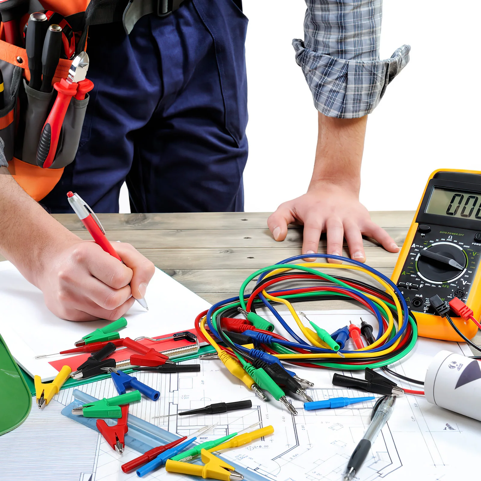 1Set Multimeter Test Führt Krokodil Clips Elektrische Test Sonden Professionelle Isolierte Kit Breite Anwendung Test Werkzeuge