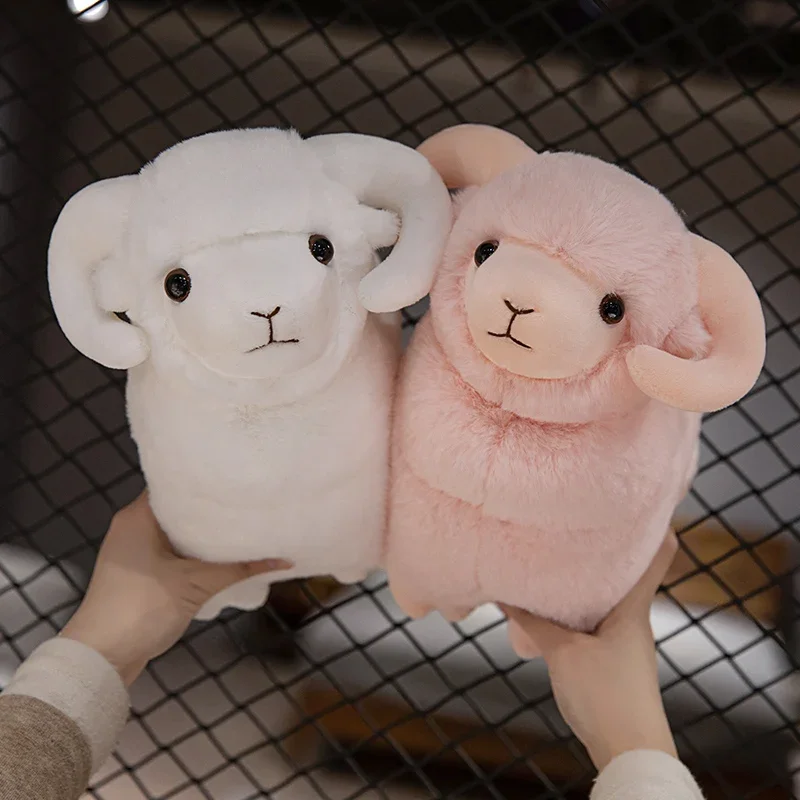 Jouets en peluche de mouton de simulation, oreiller en peluche d'alpacasso Kawaii, poupées en peluche douces, joli cadeau de décoration d'anniversaire, 25 cm, 35 cm, 45cm