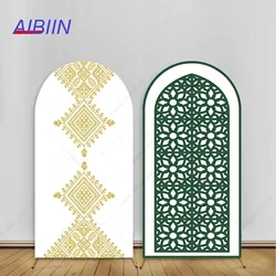 Bohemian Pattern Print Wedding Arch Backdrop Cover Traditional Embroidery Tattoo Birthday Party Decor Green Yellow Background