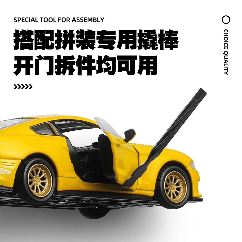 Modelo de Carro Esportivo em Liga Simulada Ford Mustang GT2018 1:42, Carro Modificado, Desmontável, Presente de Ornamento DIY