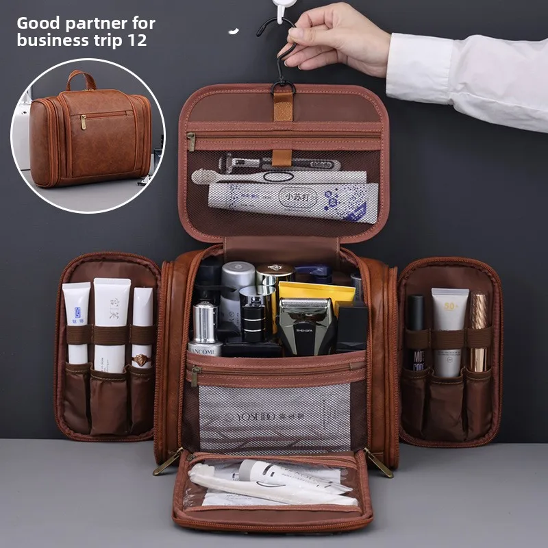 

Men's business wash, large-capacity high-end multi-function portable waterproof cosmetic bag, travel storage bag