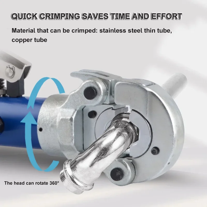Tang Crimping Hidrolik Manual Tang Crimp untuk Pipa Aluminium-Plastik Pipa Tembaga Pipa Baja Tahan Karat Air Berdinding Tipis