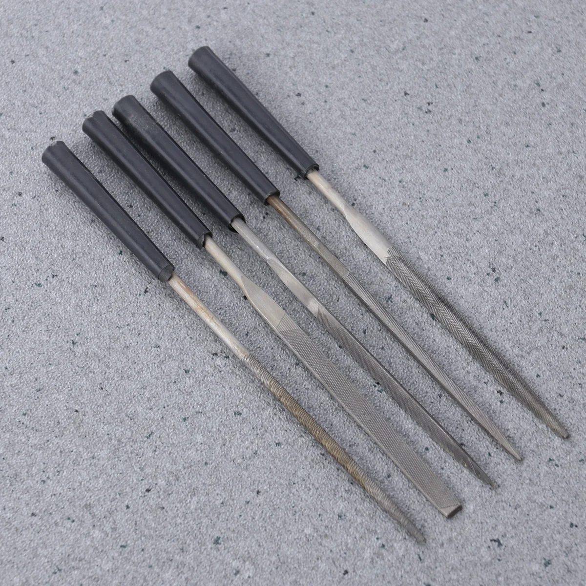 

5Pcs Wood Rasp File Set 140x3mm Antiskid Grip Handle Coarse Tooth Pattern Metal Plastic Shaping Tools Wood File