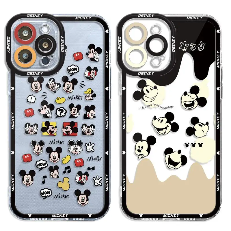 Coque de téléphone transparente pour Xiaomi, Redmi Note 13, 13Pro, 12, 11, 9, 10, 9S, 10S, 11S, 12S pour Redmi 13C, Disney, Cute TureMouse Cover