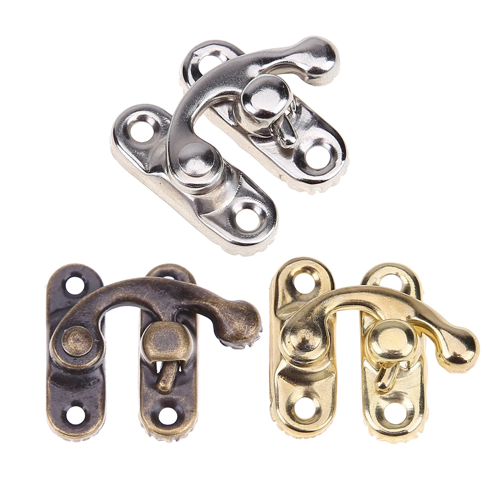 10pcs/Set Vintage Iron Buckle Horn Locks Clasp Hook Jewelry Box Padlocks