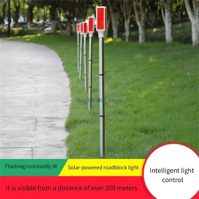 5 قطعة أضواء تحذير LED مقاومة للماء أضواء حواجز الطرق الشمسية Led وامض الحواجز الشمسية ضوء للاستخدام الليلي دائم #1