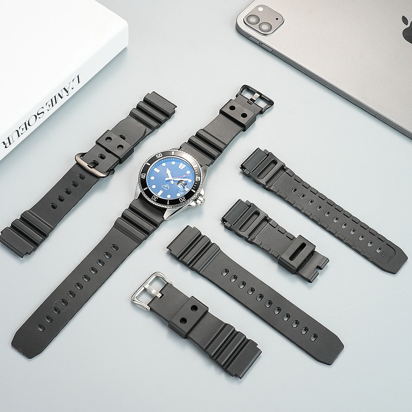 Для Luminox Luminos 3001 0321 3400 дышащий ремешок для часов для дайвинга с силиконовым водонепроницаемым мягким ремешком 22 мм 3900