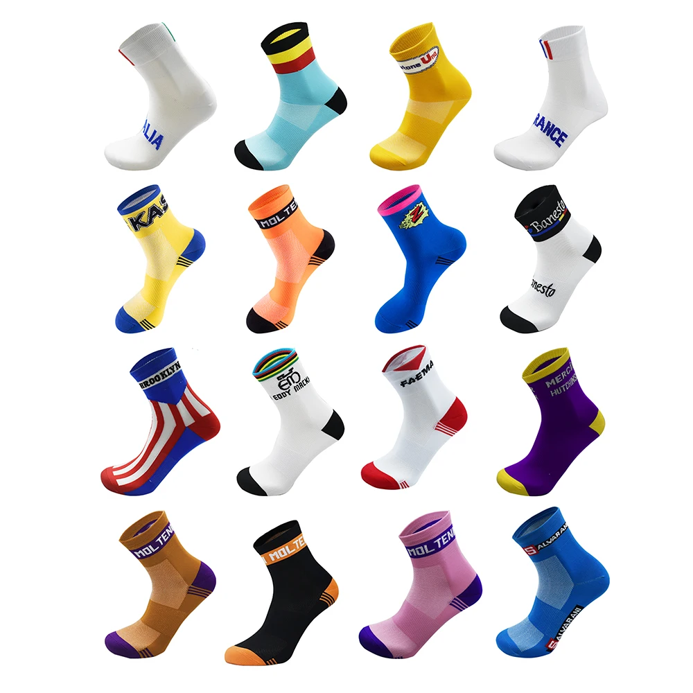 

Retro 16 Types Cycling Socks for Men And Women Breathable Road Bicycle Socks Outdoor Sports Racing Cycling Gear Kas Brooklyn
