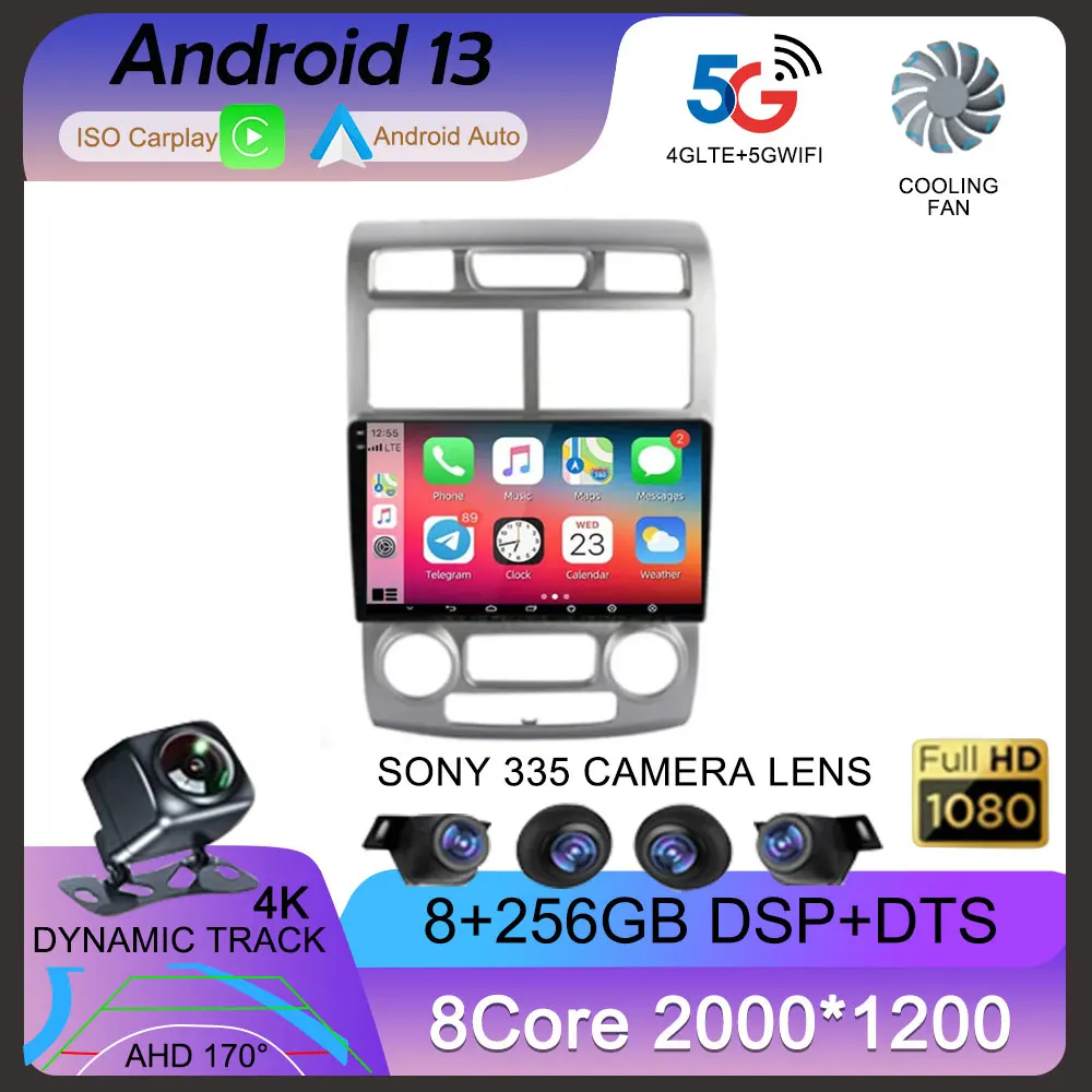 

Android 13 Car Radio For Kia Sportage 2 2004 2005 2006 2007-2010 Android Auto Multimedia Player Stereo BT 2din DVD HU