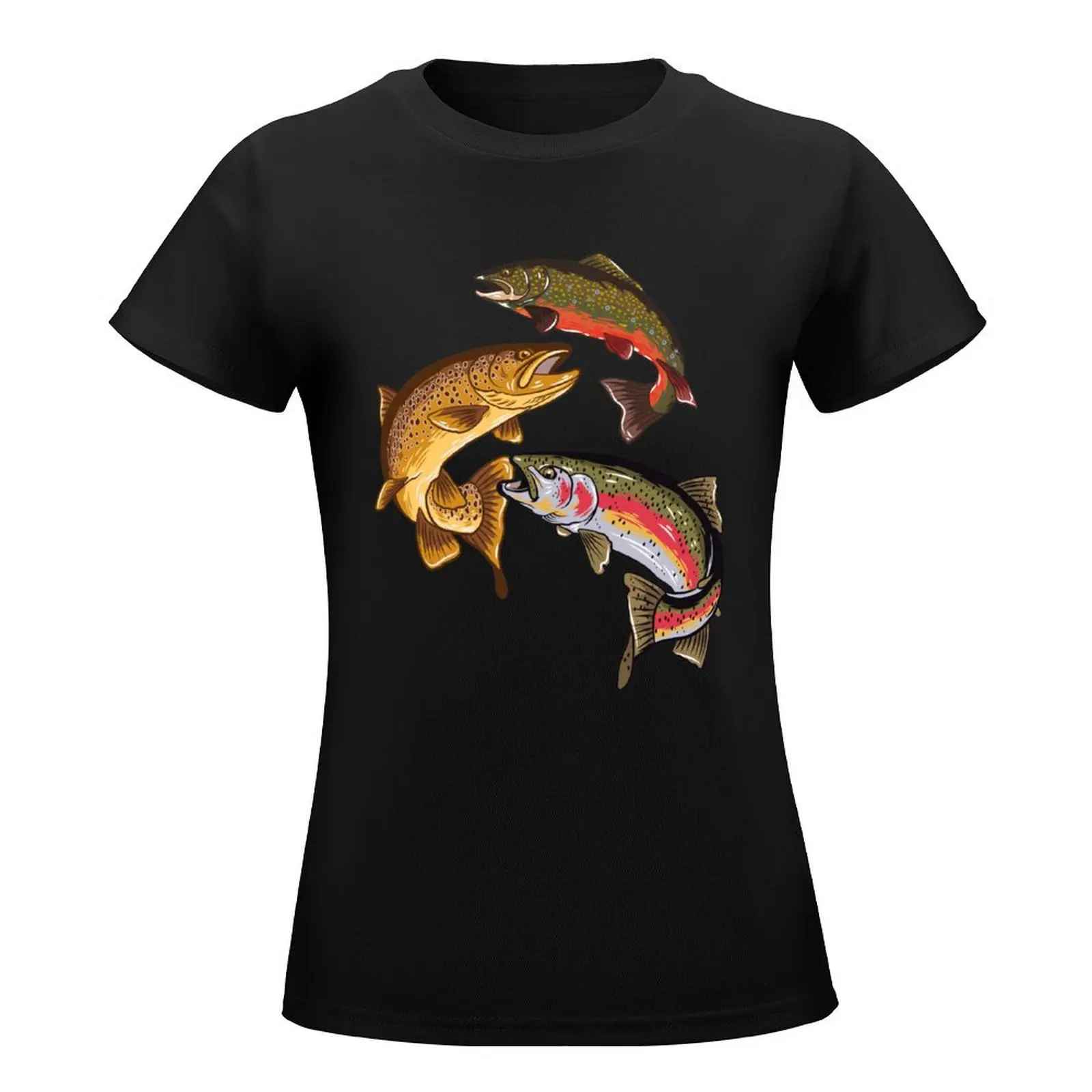 Fly Fishing Trout Tribute T-Shirt graphics shirts graphic tees anime clothes T-shirts for Women