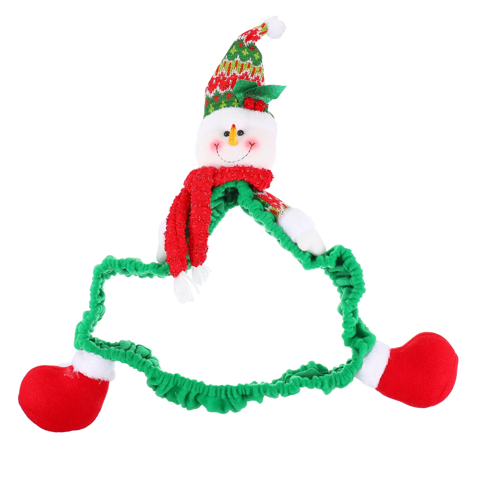 

Защитный чехол со снеговиком, Рождественский декор, чехол для монитора компьютера, украшение для дисплея, декоративная матовая ткань для офиса