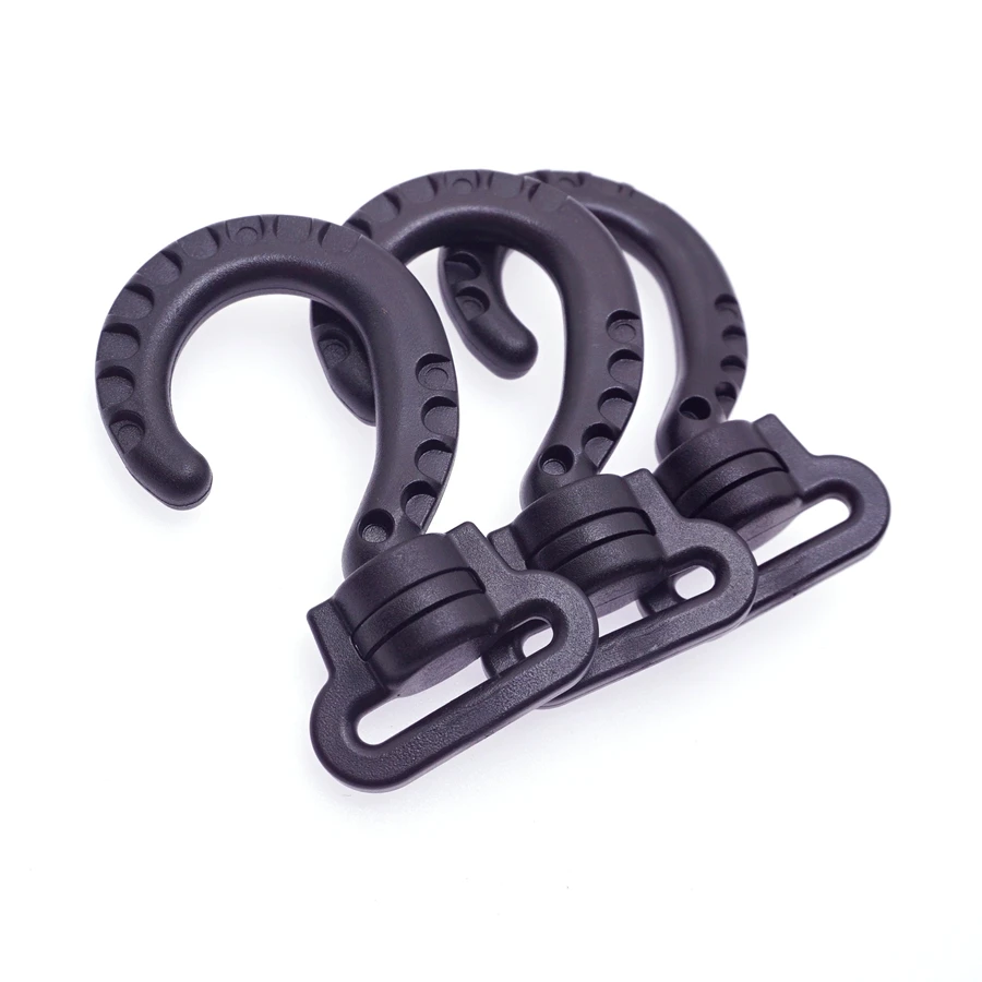 20pcs Plastic Swivel Hook Clasp Strap Buckle S-Shaped Hanging Hooks for Stroller Webbing Bag Backpack DIY Camping Accessories