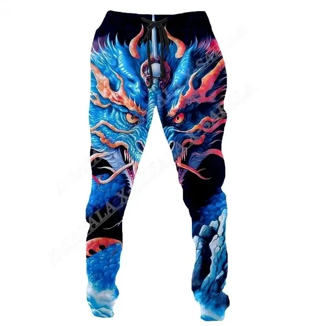 

New Year Dragon Drawstring 3D Print Causal Clothing Fashion Men Women Hip Hop Pants Plus Size S-7XL Trouser Jogger Men Trousers