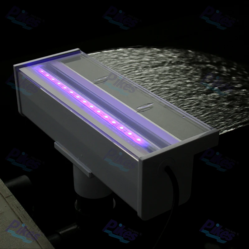 

STLF Stainless Steel Seven Colors Wall Water Fountain Swimming Pool Equipment Outdoor Waterfall Fountain