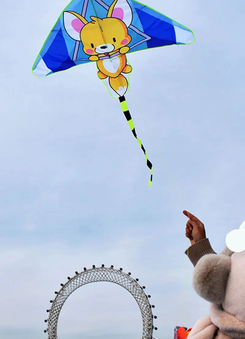 gratis verzending vos vliegeren speelgoed voor kinderen vliegers fabriek dier vliegers lijn cartoon vliegers koi outdoor tuin kind spel wind