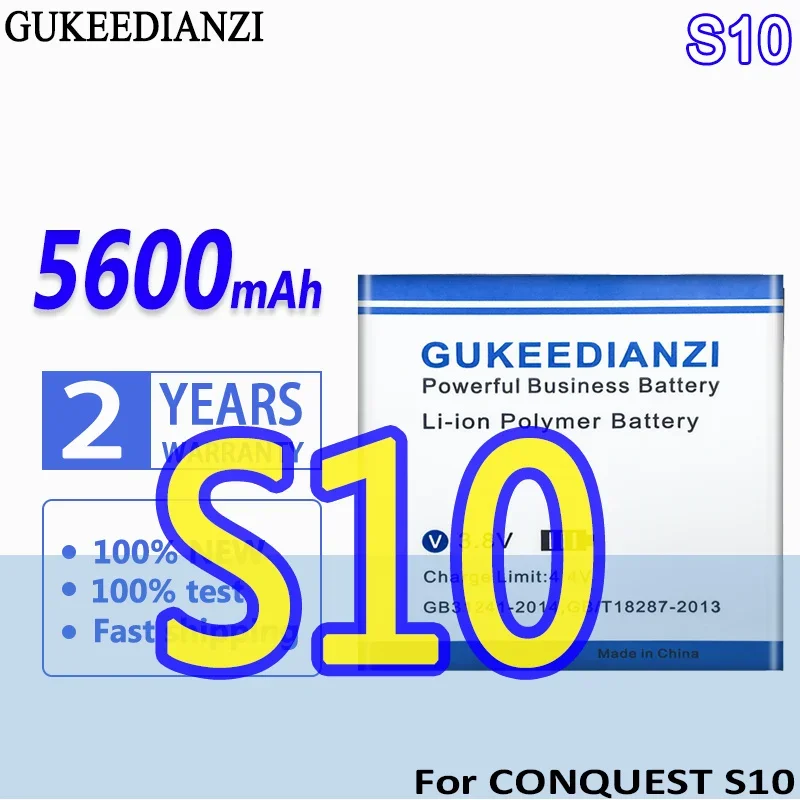 Аккумулятор большой емкости аккумулятор GUKEEDIANZI 5600 мАч/8600 мАч для CONQUEST S10 S6 S8 S12