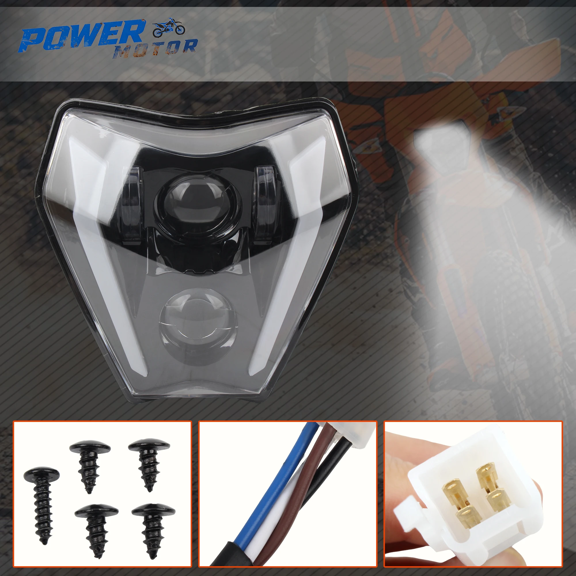 

Motorcycle Headlight LED Light Wick For KTM 2024 2025 EXC SXF XCW 150 250 300 450 Motocross Headlamp Accesorios Supermoto