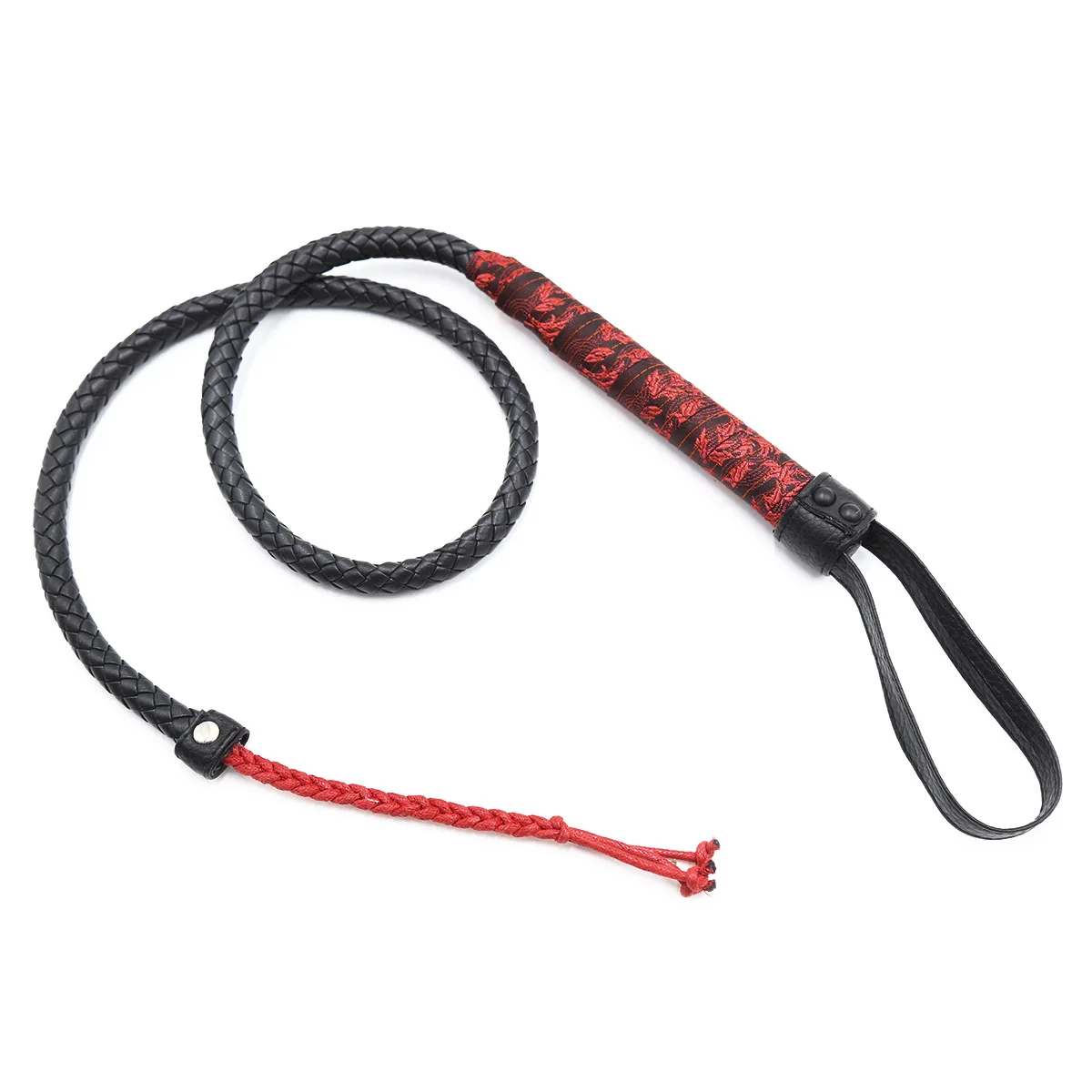 BDSM Bondage Set Chinese Style Leather Whip Bdsm Spanking Flogger Horse Whip Silicone Open Mouth Gag Eye Mask Sex Toys For Women view 6