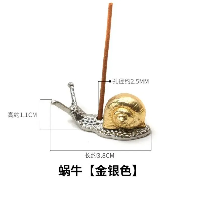 Alloy Mini Incense Snail Creative Metal Water Drop Antique Home Sandalwood Line Incense Burner Accessories