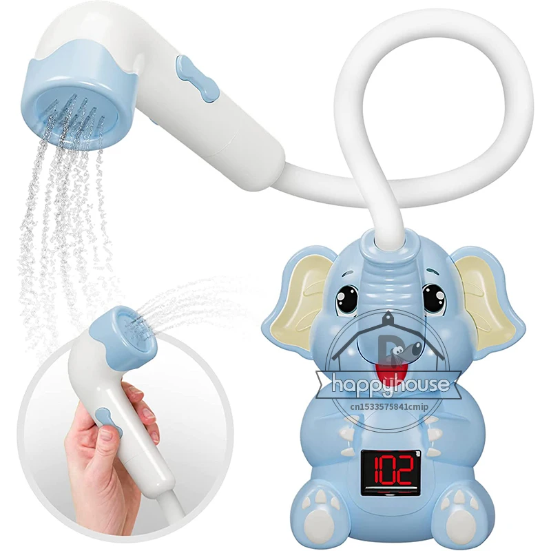 Baby Bath Shower com termômetro, Elefante elétrico, Spray de água, Brinquedos para crianças, Tathtub, Toddlers
