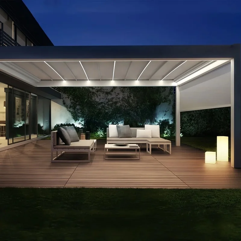 Best Seller Outdoor Waterproof Arches 10x20 Remote Control Rainproof Bioclimatic Louvered Aluminum Bioclimate Pergola