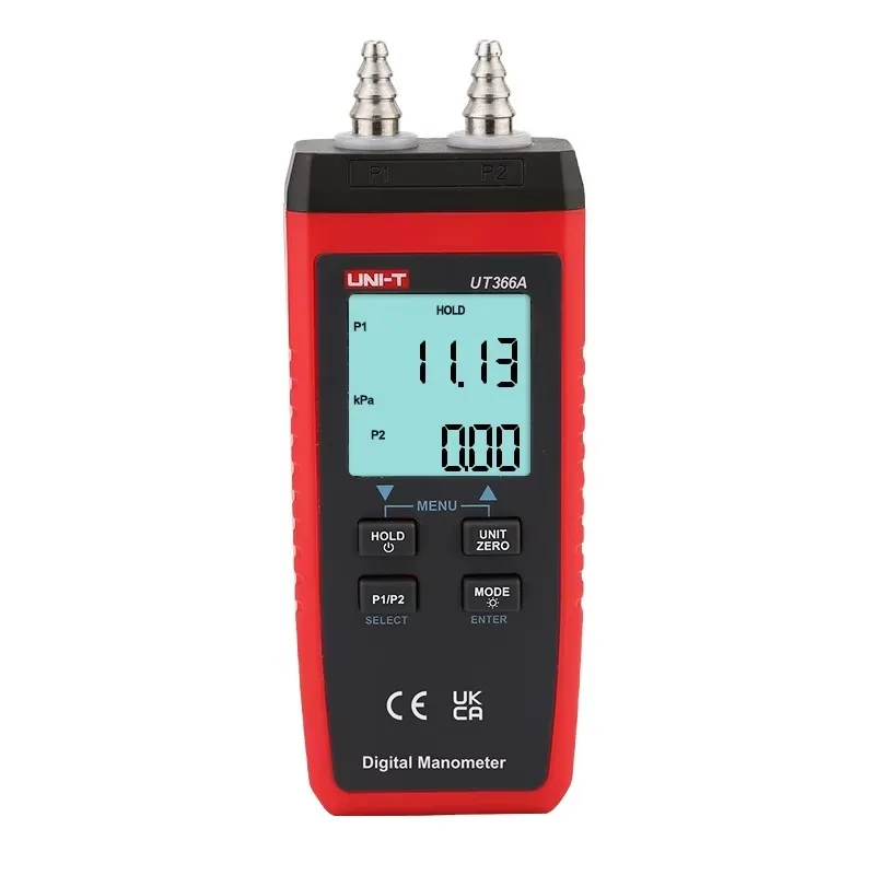 UT366A Digital Manometer Gauge Pressure Differential Pressure  Measuring Industrial Manufacturing HVAC Plumbing Testing