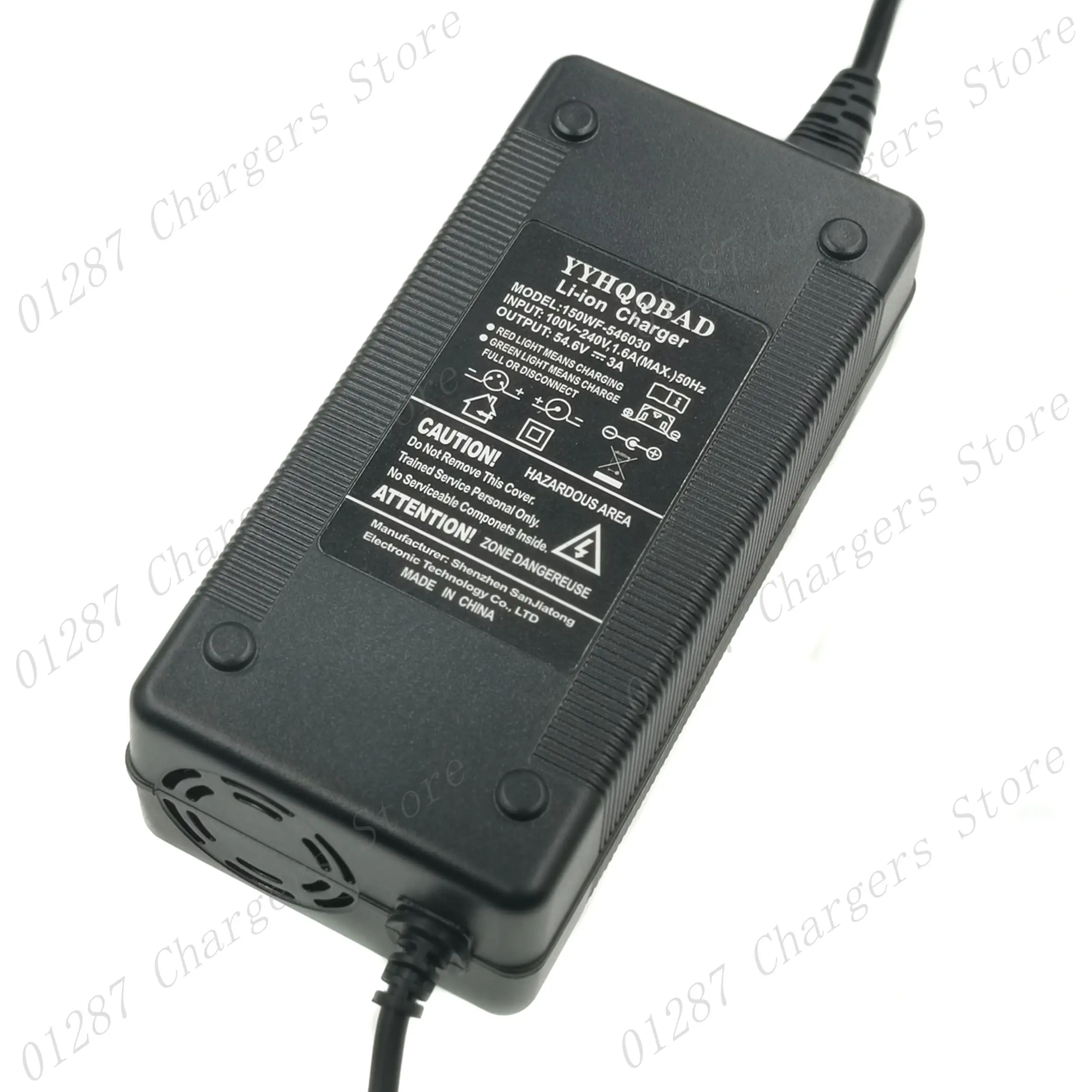 Chargeur de batterie au lithium pour vélo électrique, 54.6V, 3a, pour batterie au lithium 48V, prise RCA10MM, accessoires de vélo