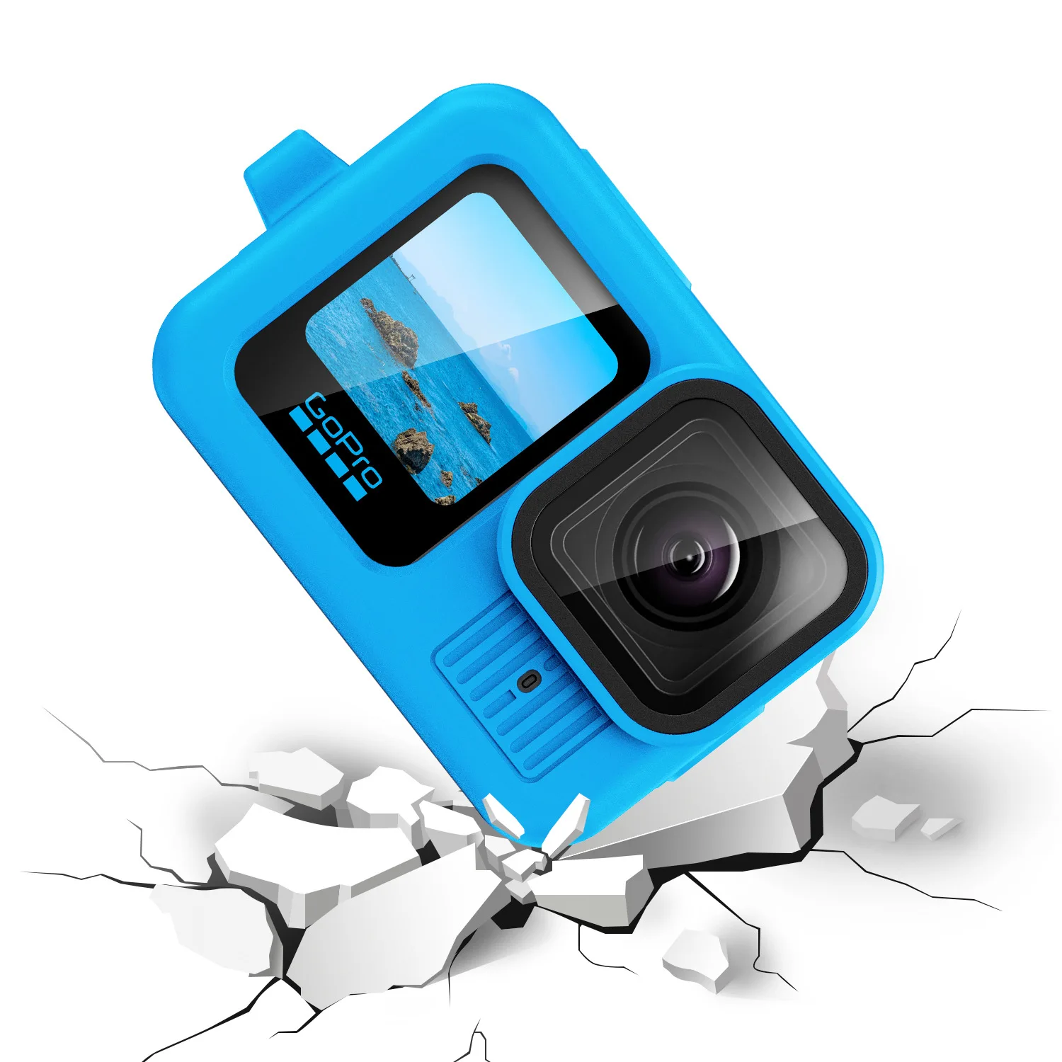 Silicone Case Protective Lens Cover Hand Strap Tether Soft Shockproof Skin for GoPro Hero 13 Black Action Camera Accessories